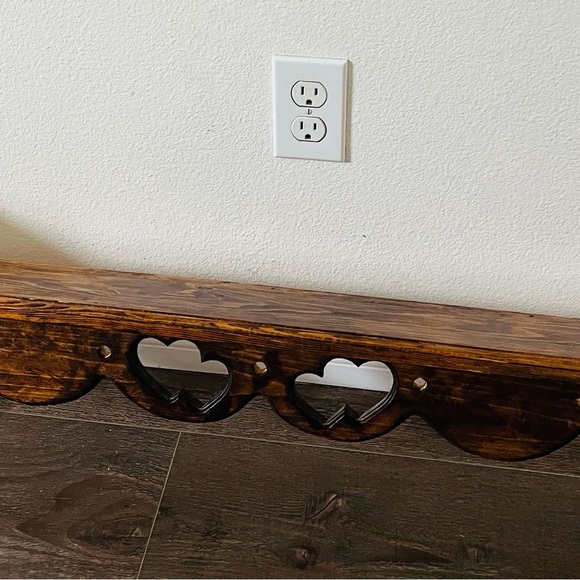 Rustic Brown Wooden Wall Shelf - Picture 13 of 13